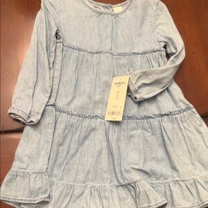 OshKosh B'gosh Light Wash Denim-Look Tiered Dress